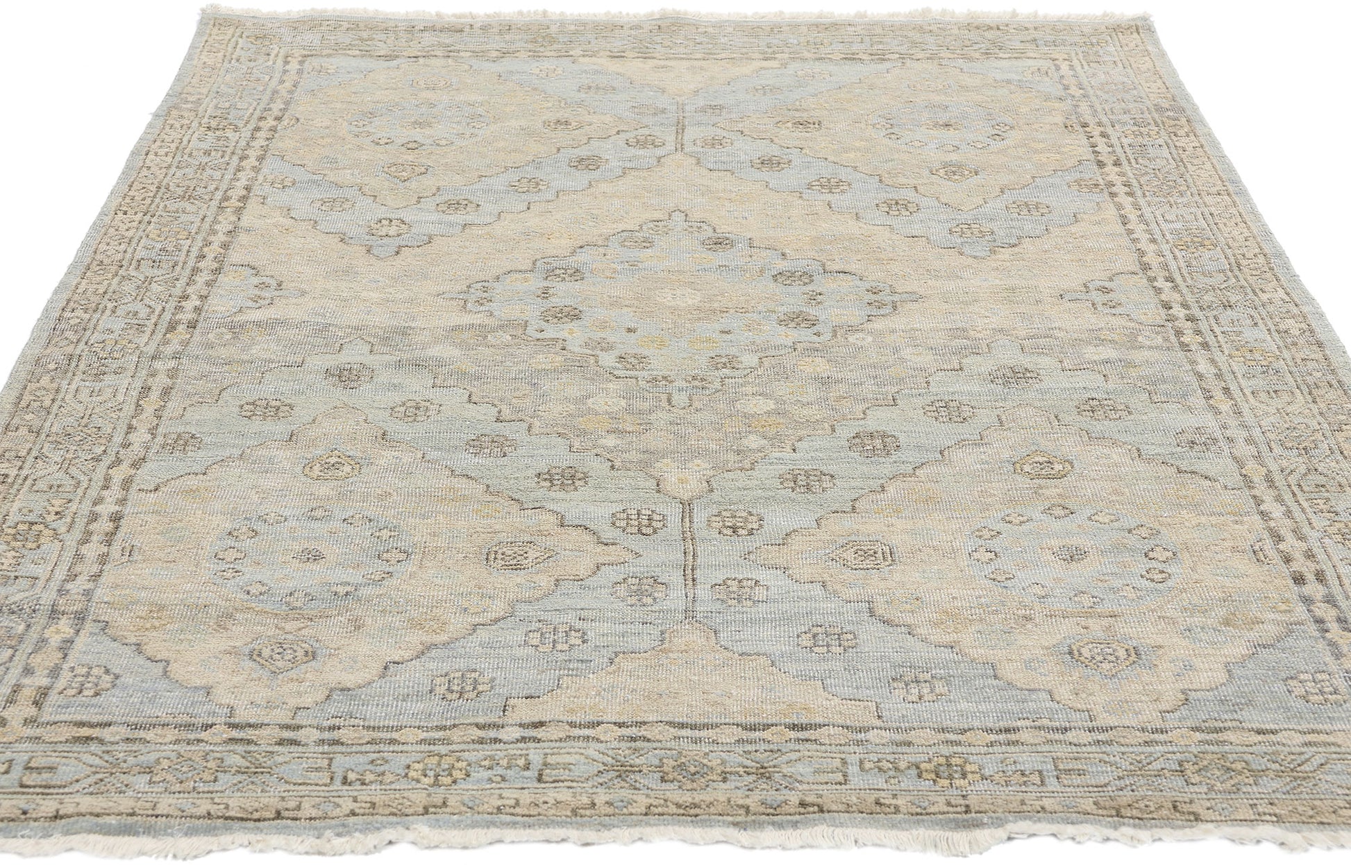 4 x 6 Vintage-Inspired Modern Khotan Rug 31073