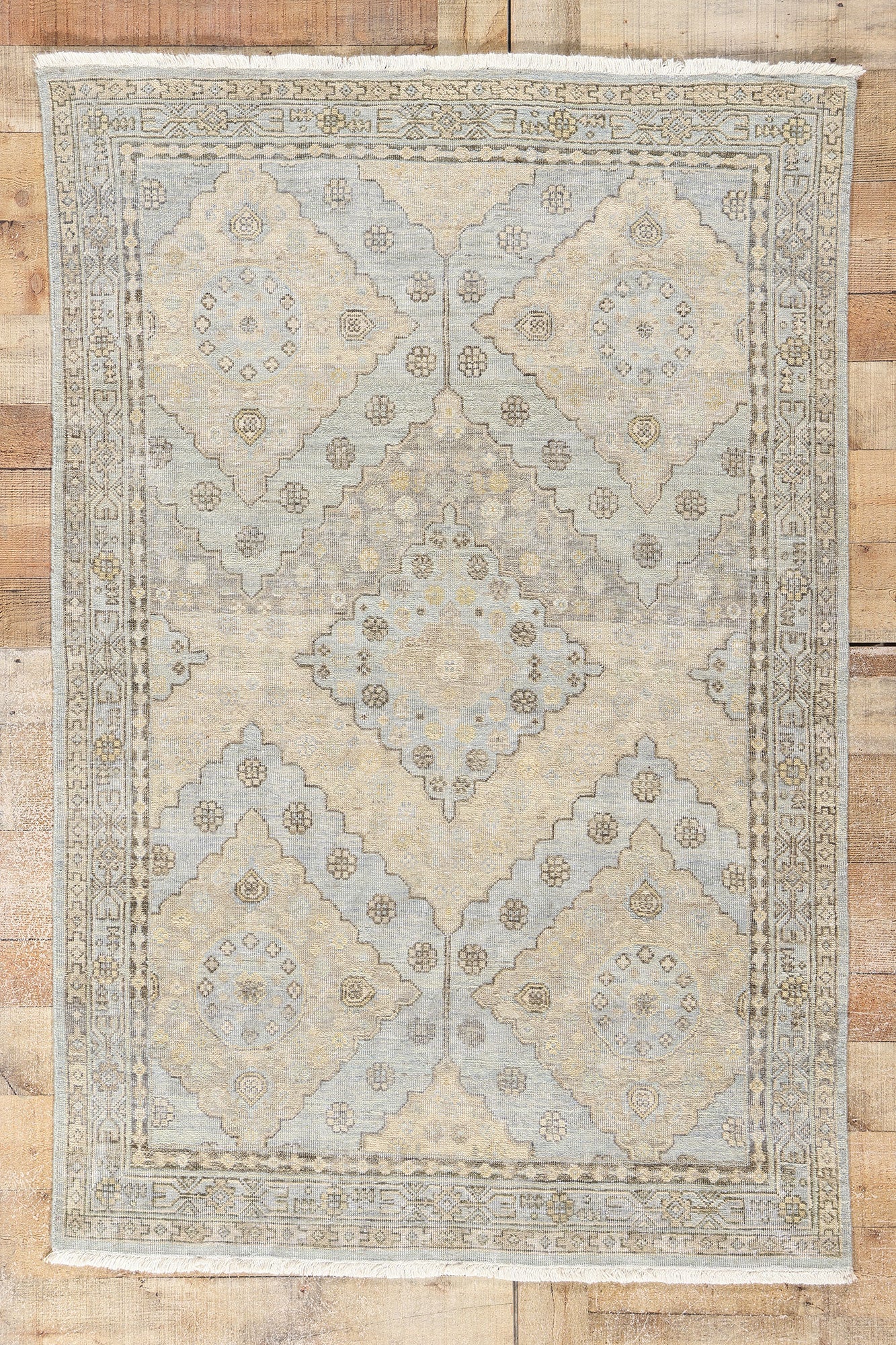 4 x 6 Vintage-Inspired Modern Khotan Rug 31073