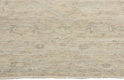 4 x 6 Vintage-Inspired Modern Earth-Tone Oushak Rug 31071