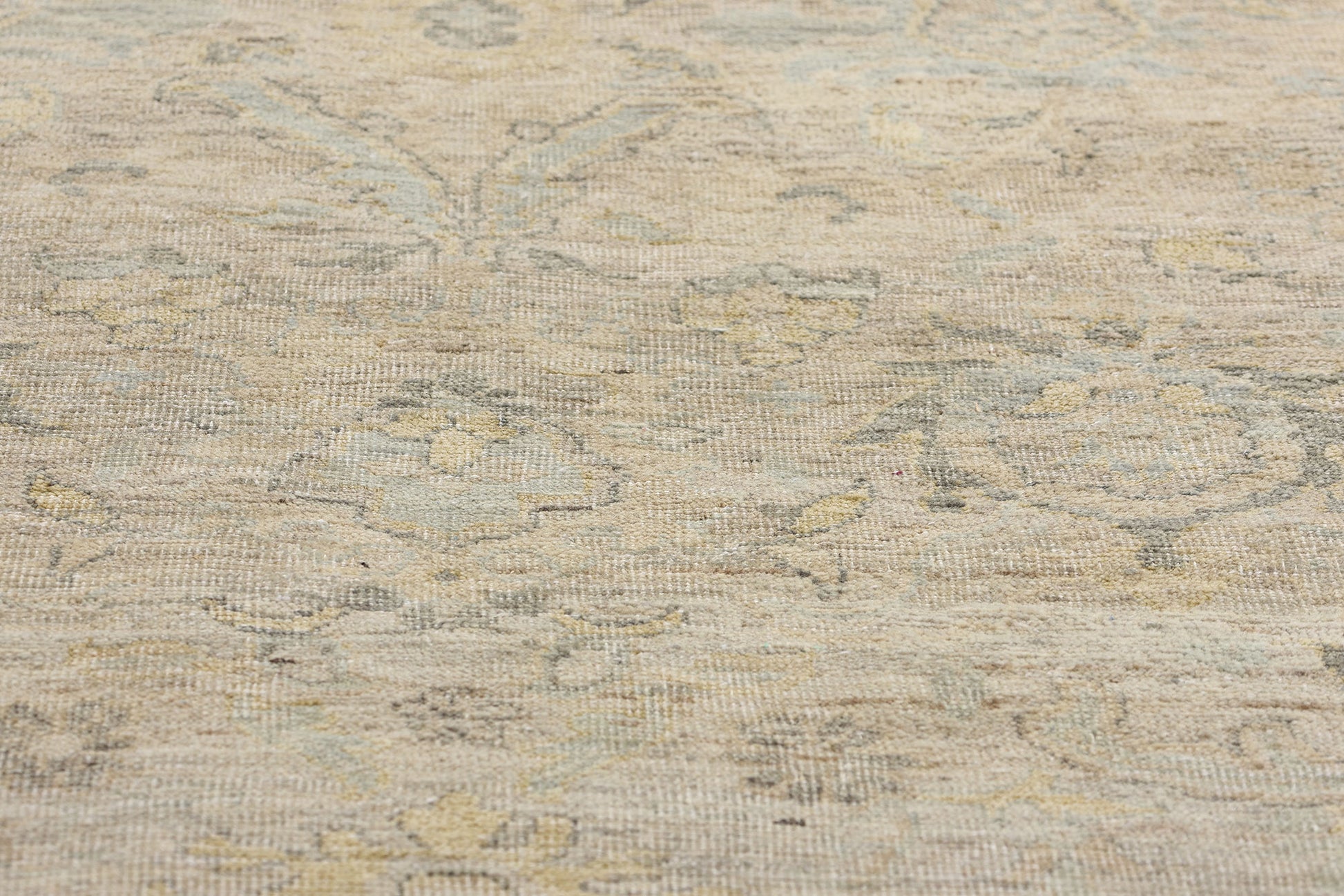 4 x 6 Vintage-Inspired Modern Earth-Tone Oushak Rug 31071