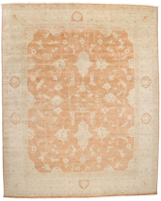 12 x 15 Vintage-Inspired Modern Orange Oushak 31077