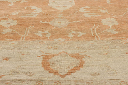 12 x 15 Vintage-Inspired Modern Orange Oushak 31077