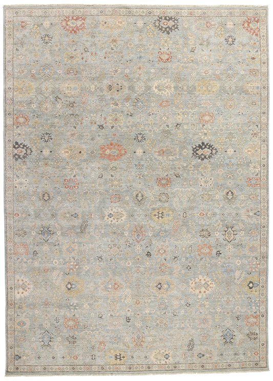 10 x 14 Vintage-Inspired Modern Oushak Rug 31079
