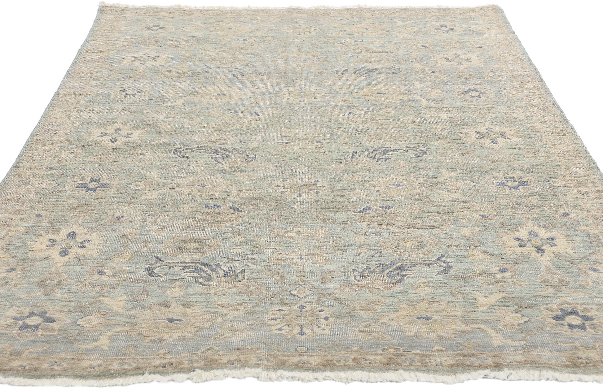 4 x 6 Vintage-Inspired Modern Oushak Rug 31072