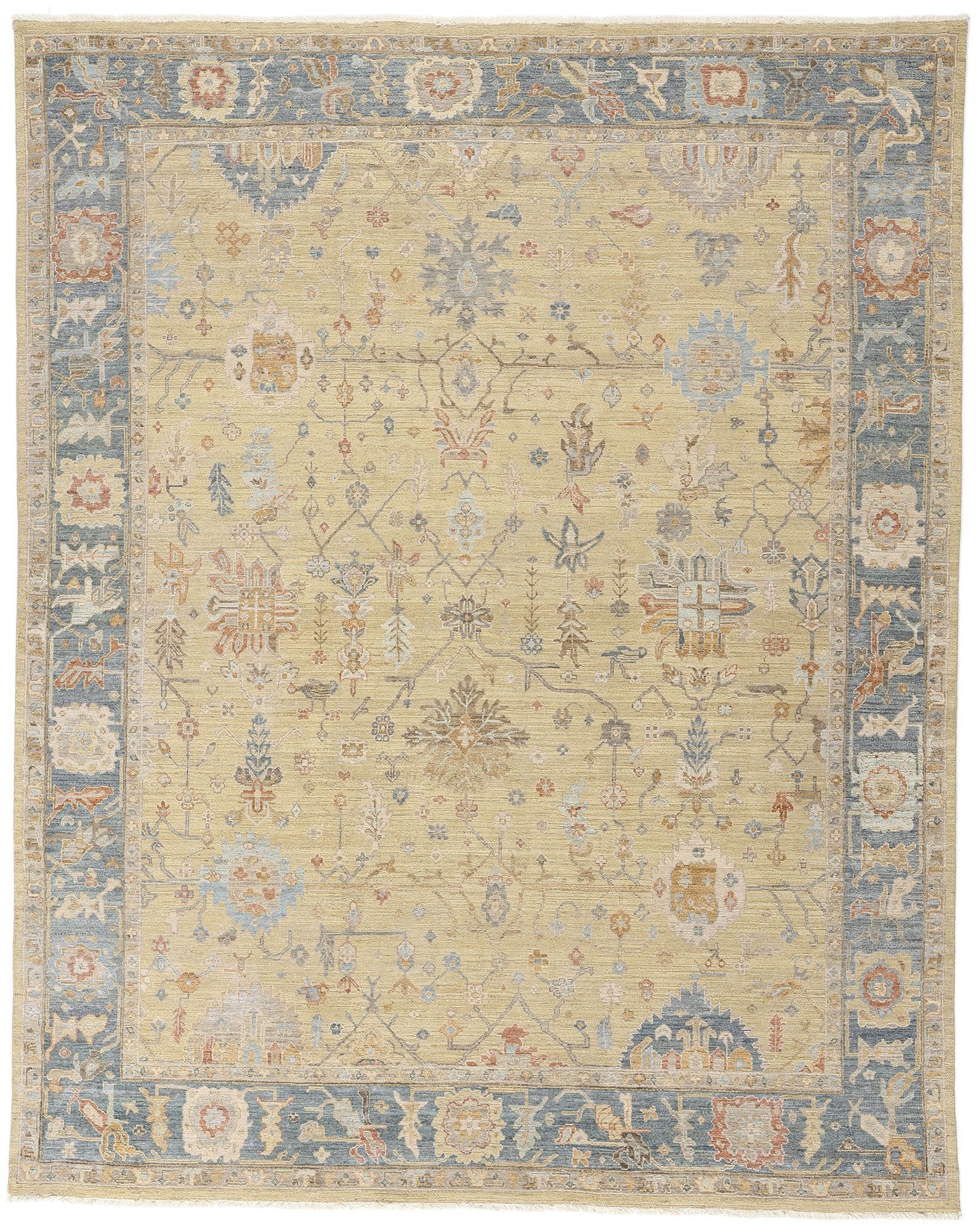 8 x 10 Vintage-Inspired Modern Oushak Rug 31065
