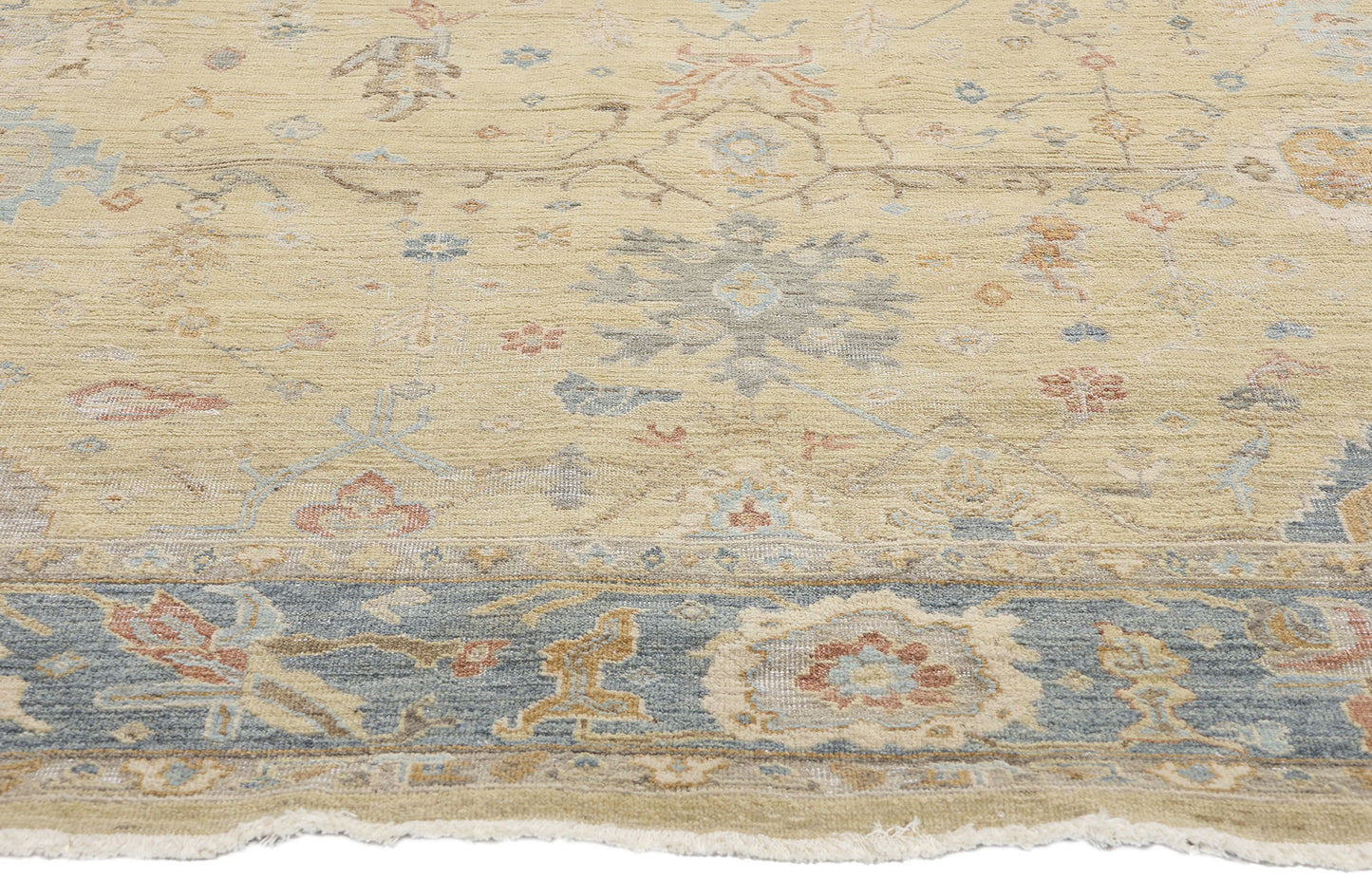 8 x 10 Vintage-Inspired Modern Oushak Rug 31065