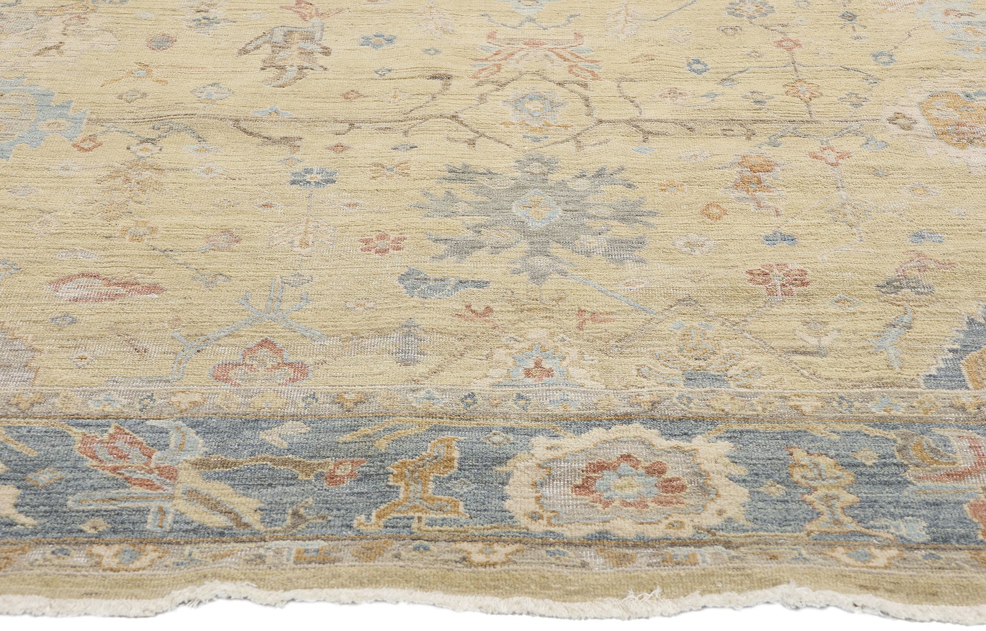 8 x 10 Vintage-Inspired Modern Oushak Rug 31065