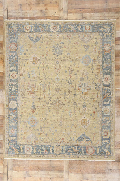 8 x 10 Vintage-Inspired Modern Oushak Rug 31065