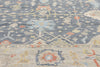 9 x 12 Vintage-Inspired Modern Slate Blue Oushak Rug 31063