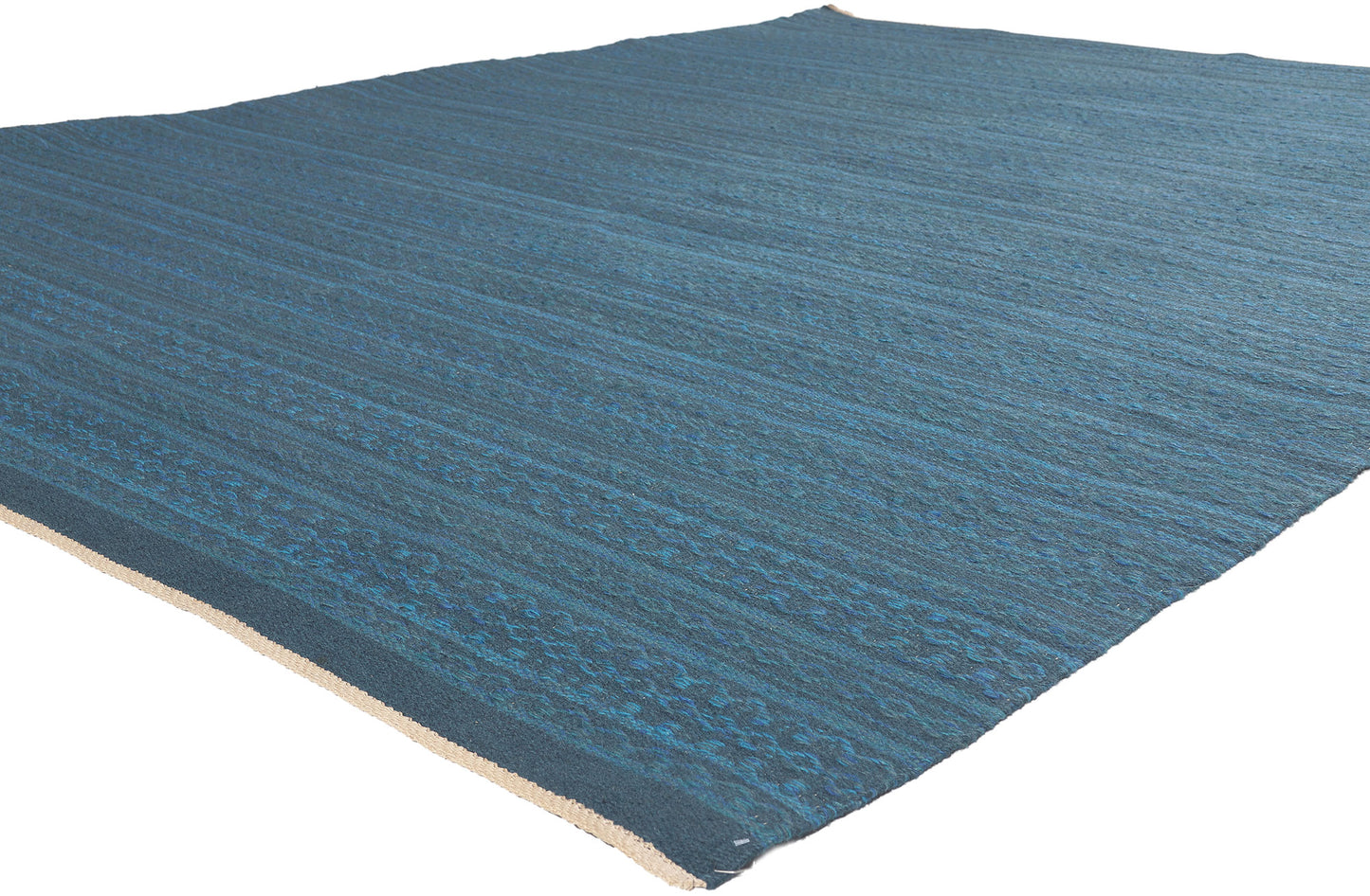 8 x 10 Vintage Blue Swedish Rollakan Rug 76914