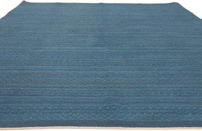 8 x 10 Vintage Blue Swedish Rollakan Rug 76914