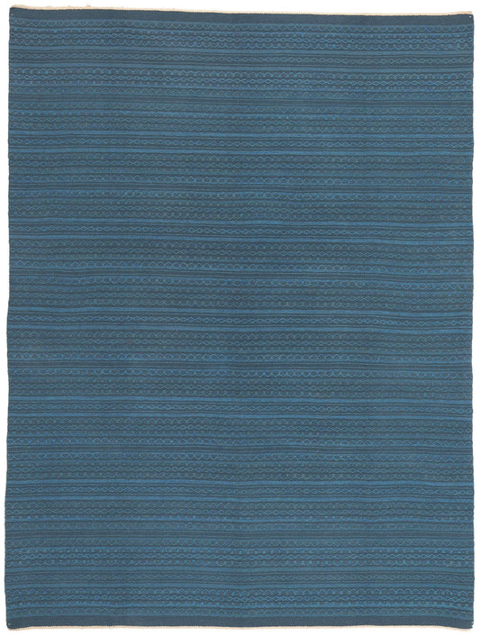 8 x 10 Vintage Blue Swedish Rollakan Rug 76914
