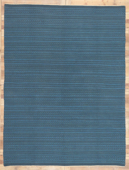 8 x 10 Vintage Blue Swedish Rollakan Rug 76914