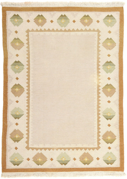 5 x 6 Vintage Swedish Rollakan Rug 78816