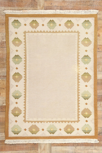 5 x 6 Vintage Swedish Rollakan Rug 78816