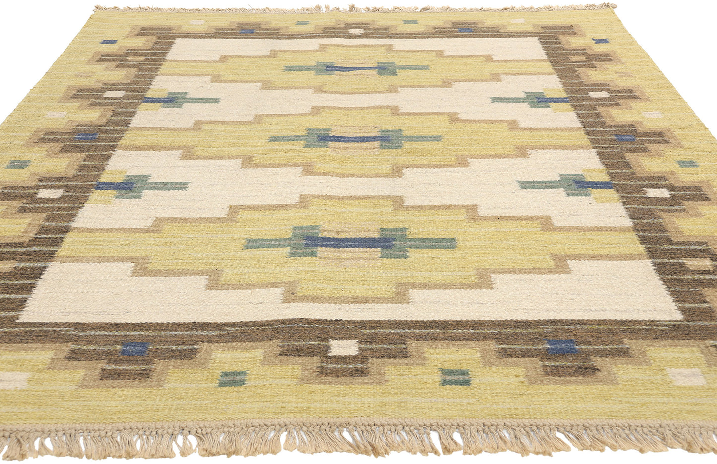 6 x 8 Vintage Swedish Rollakan Rug 78821