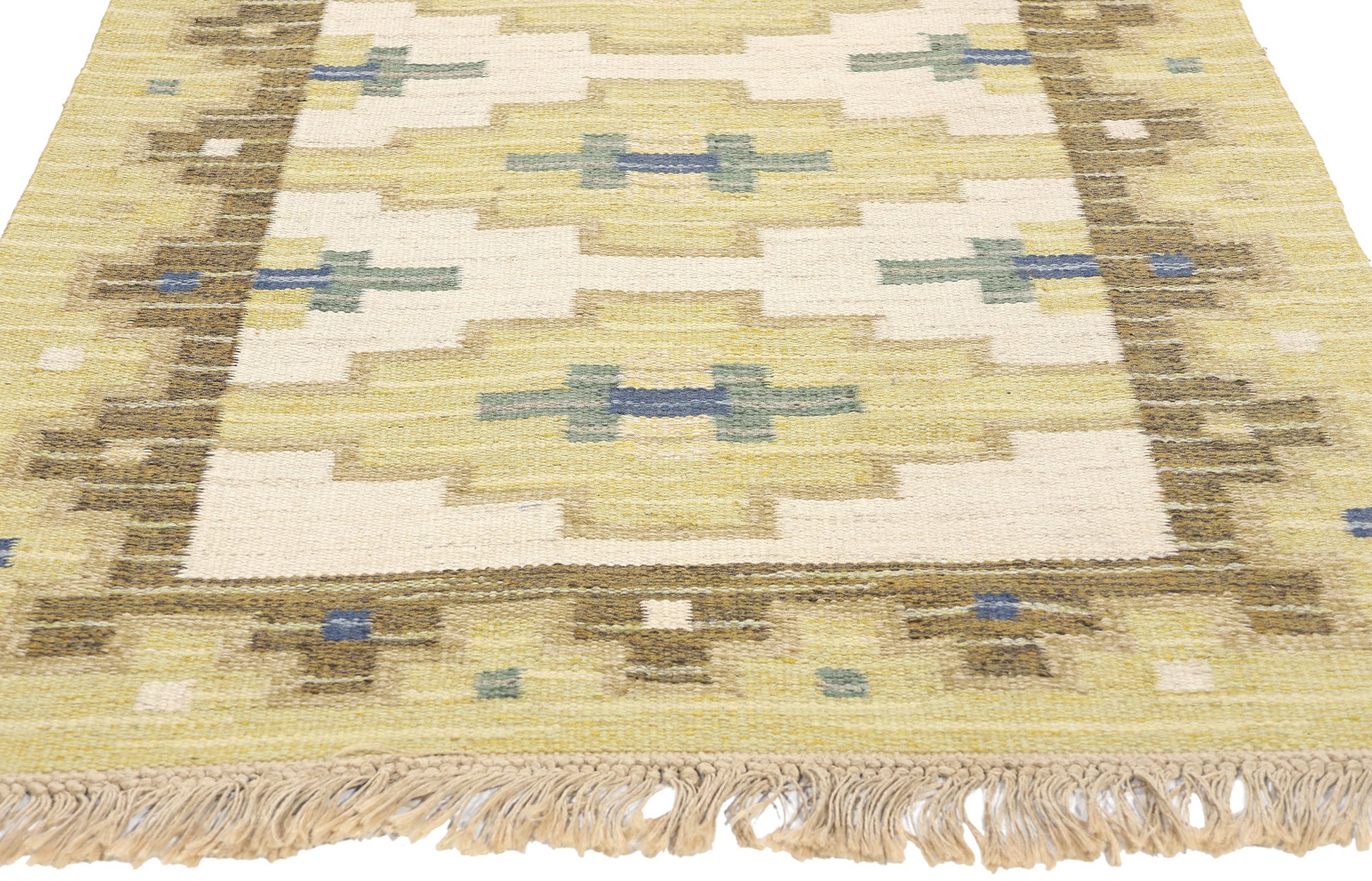 3 x 8 Vintage Swedish Rollakan Rug 78820