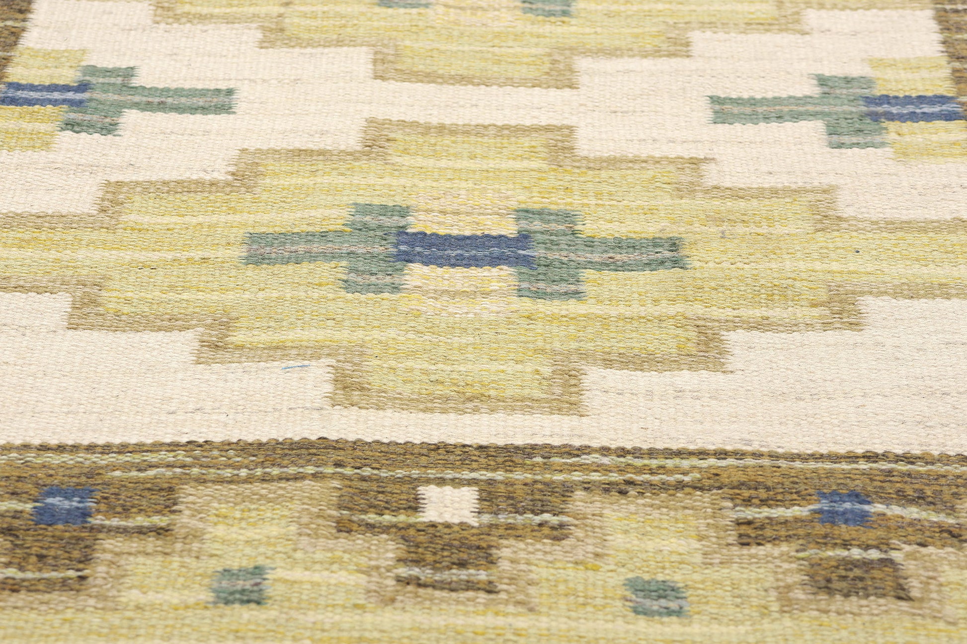 3 x 8 Vintage Swedish Rollakan Rug 78820