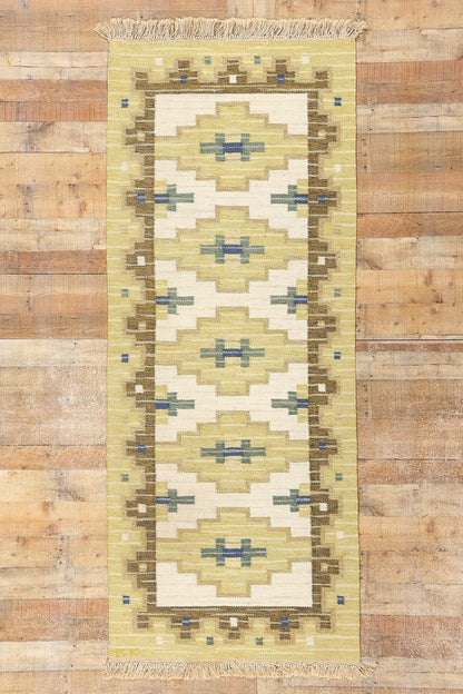 3 x 8 Vintage Swedish Rollakan Rug 78820