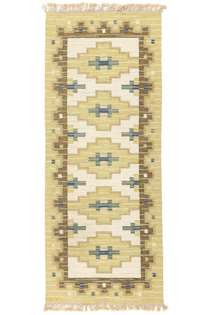 3 x 8 Vintage Swedish Rollakan Rug 78820