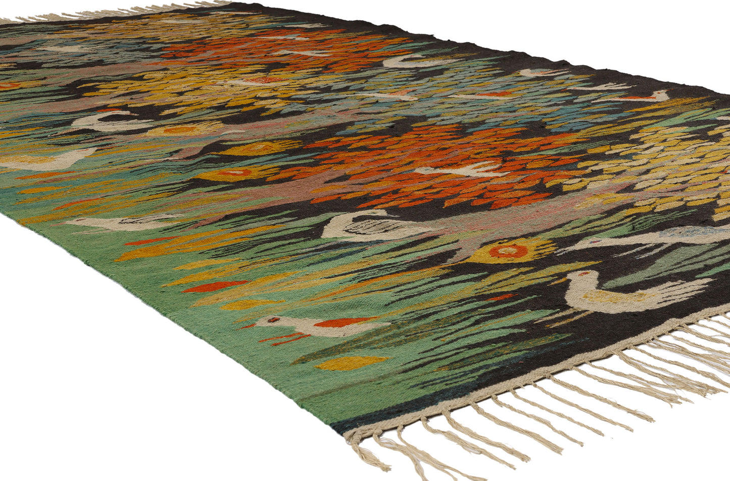 6 x 9 Vintage Swedish Scandinavian Tapestry 78730