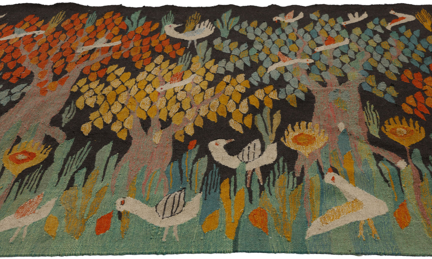 6 x 9 Vintage Swedish Scandinavian Tapestry 78730