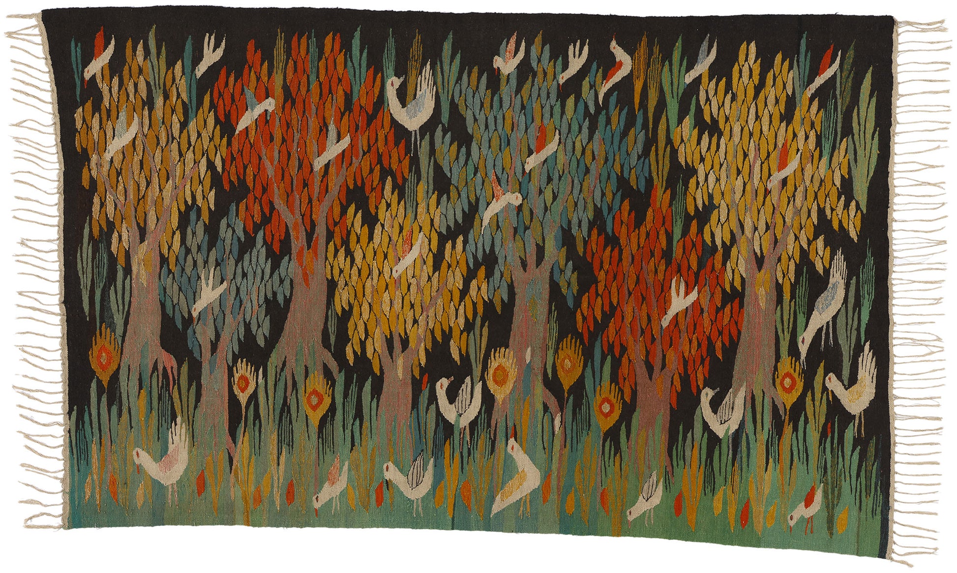 6 x 9 Vintage Swedish Scandinavian Tapestry 78730