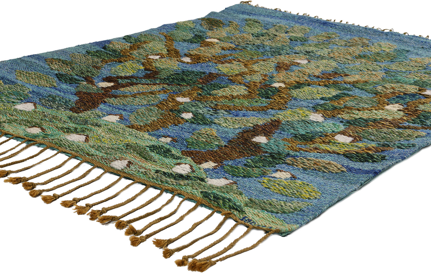 3 x 4 Vintage Swedish Scandinavian Tapestry 78732