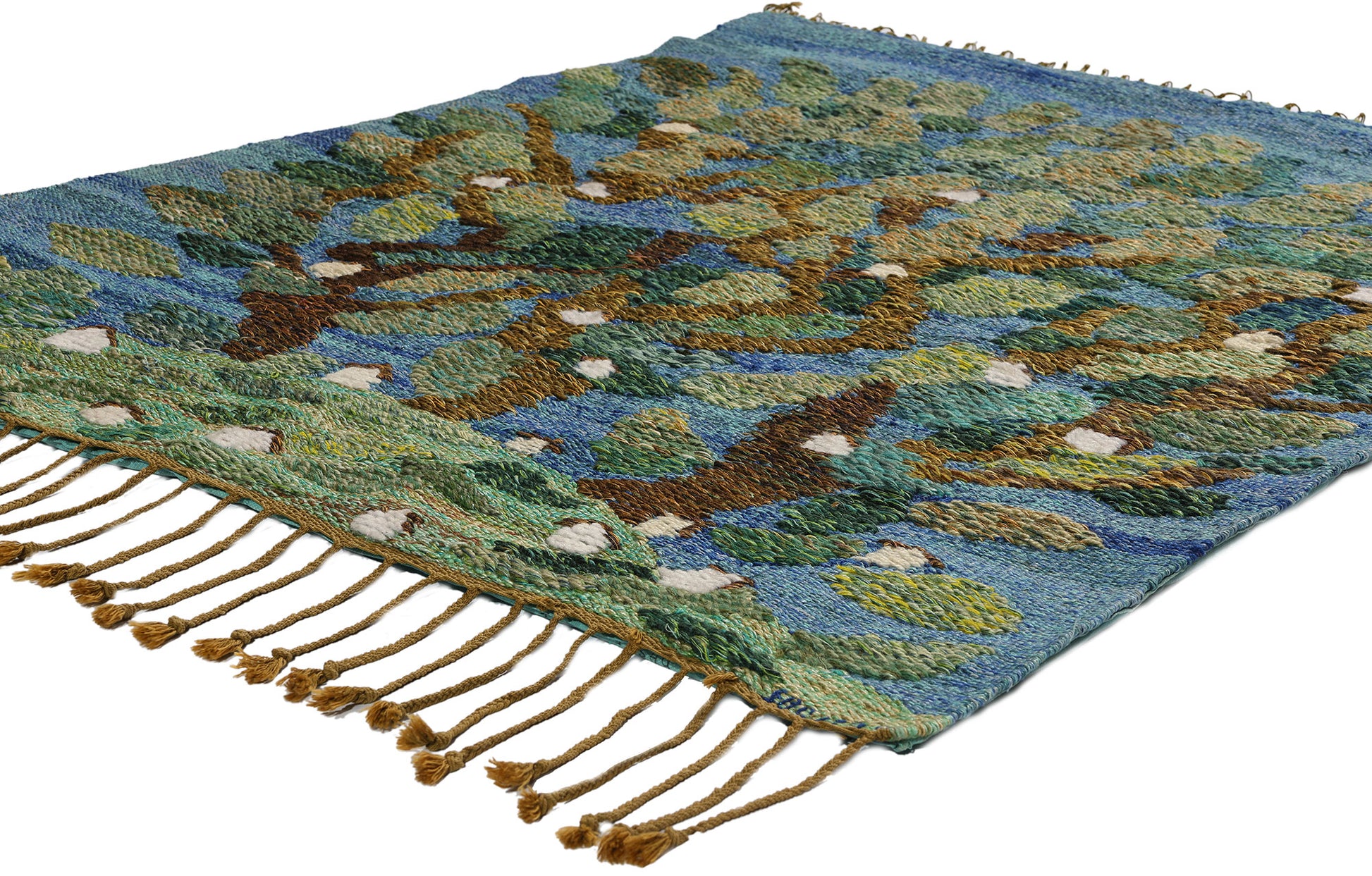 3 x 4 Vintage Swedish Scandinavian Tapestry 78732