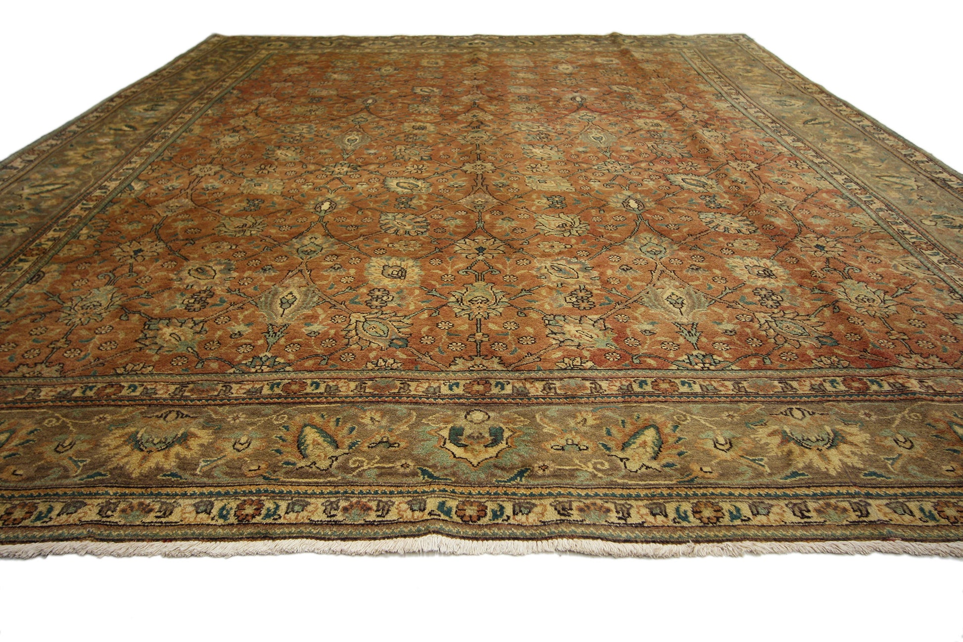10 x 13 Vintage Persian Tabriz Rug 76329