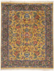 8 x 10 Vintage Yellow Indian Tabriz Rug 74959