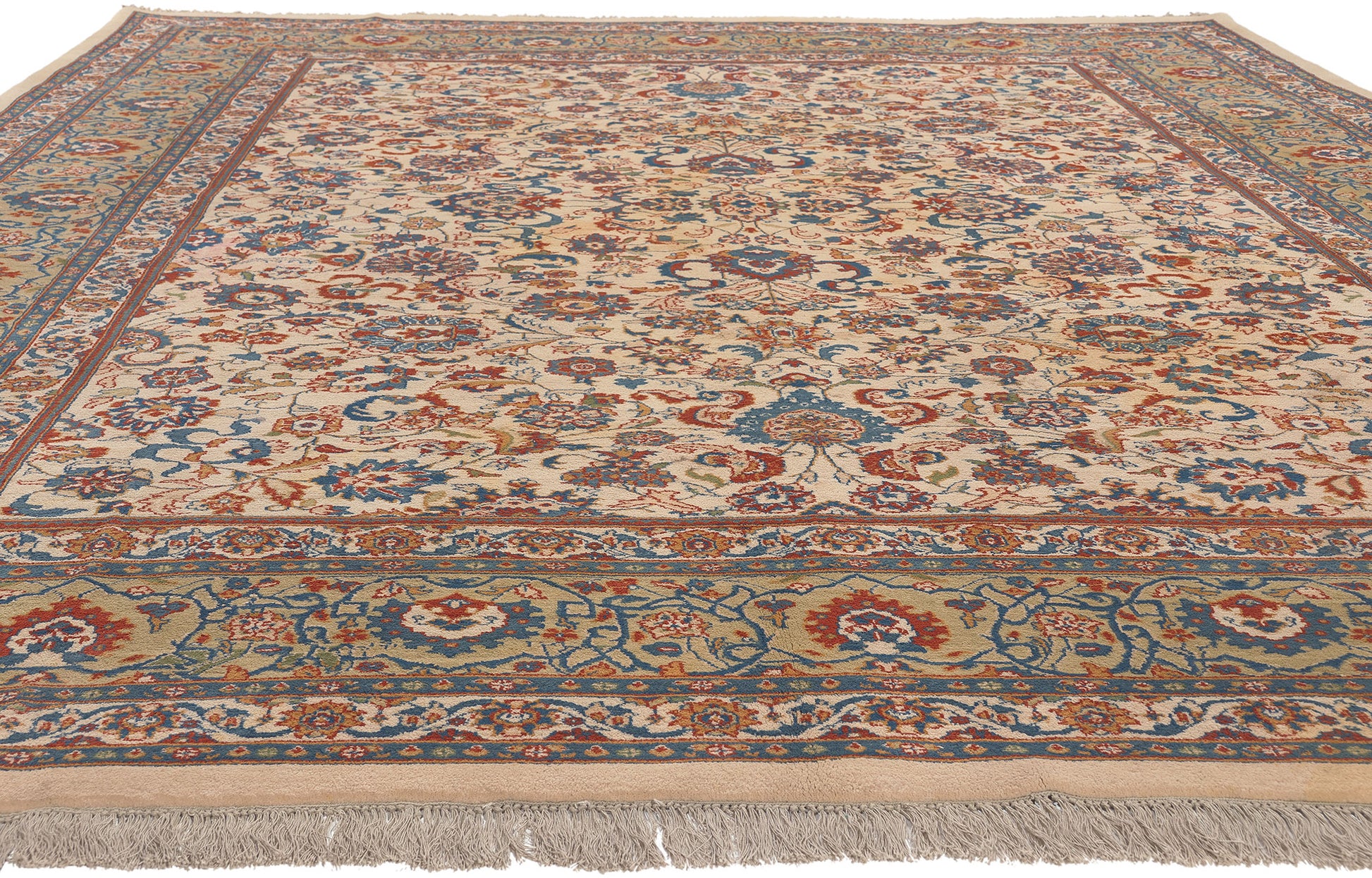 9 x 12 Vintage Indian Tabriz Rug 70265