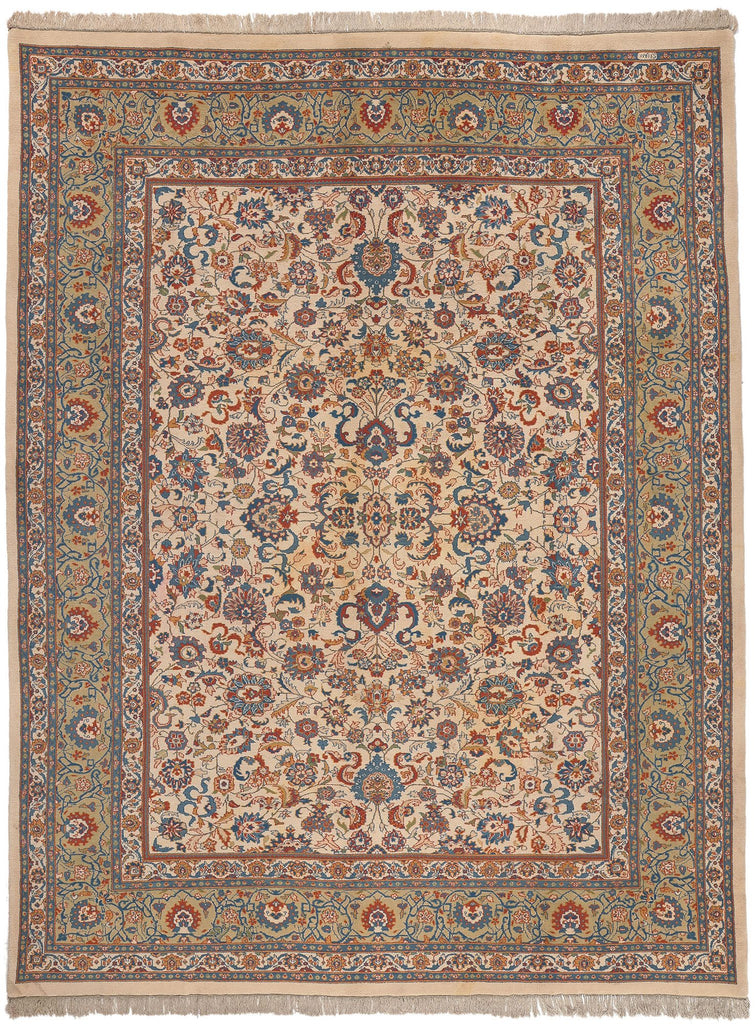 9 x 12 Vintage Indian Tabriz Rug 70265