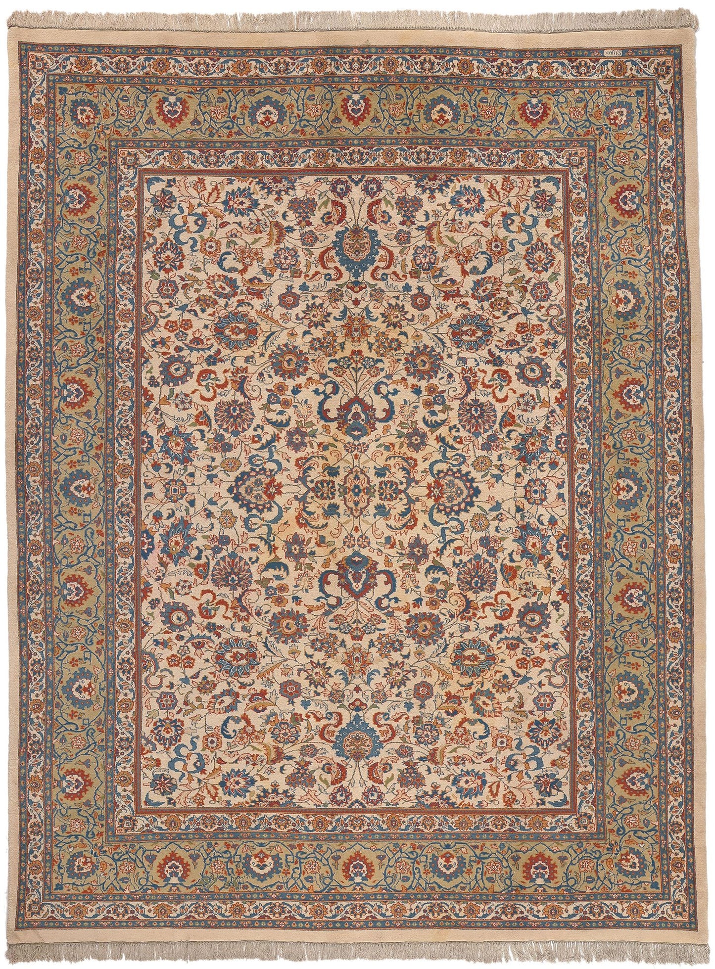 9 x 12 Vintage Indian Tabriz Rug 70265