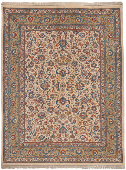 9 x 12 Vintage Indian Tabriz Rug 70265