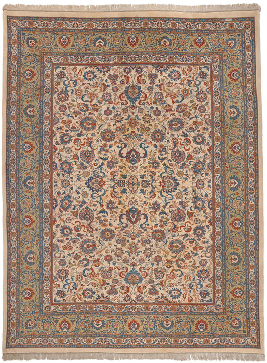 9 x 12 Vintage Indian Tabriz Rug 70265