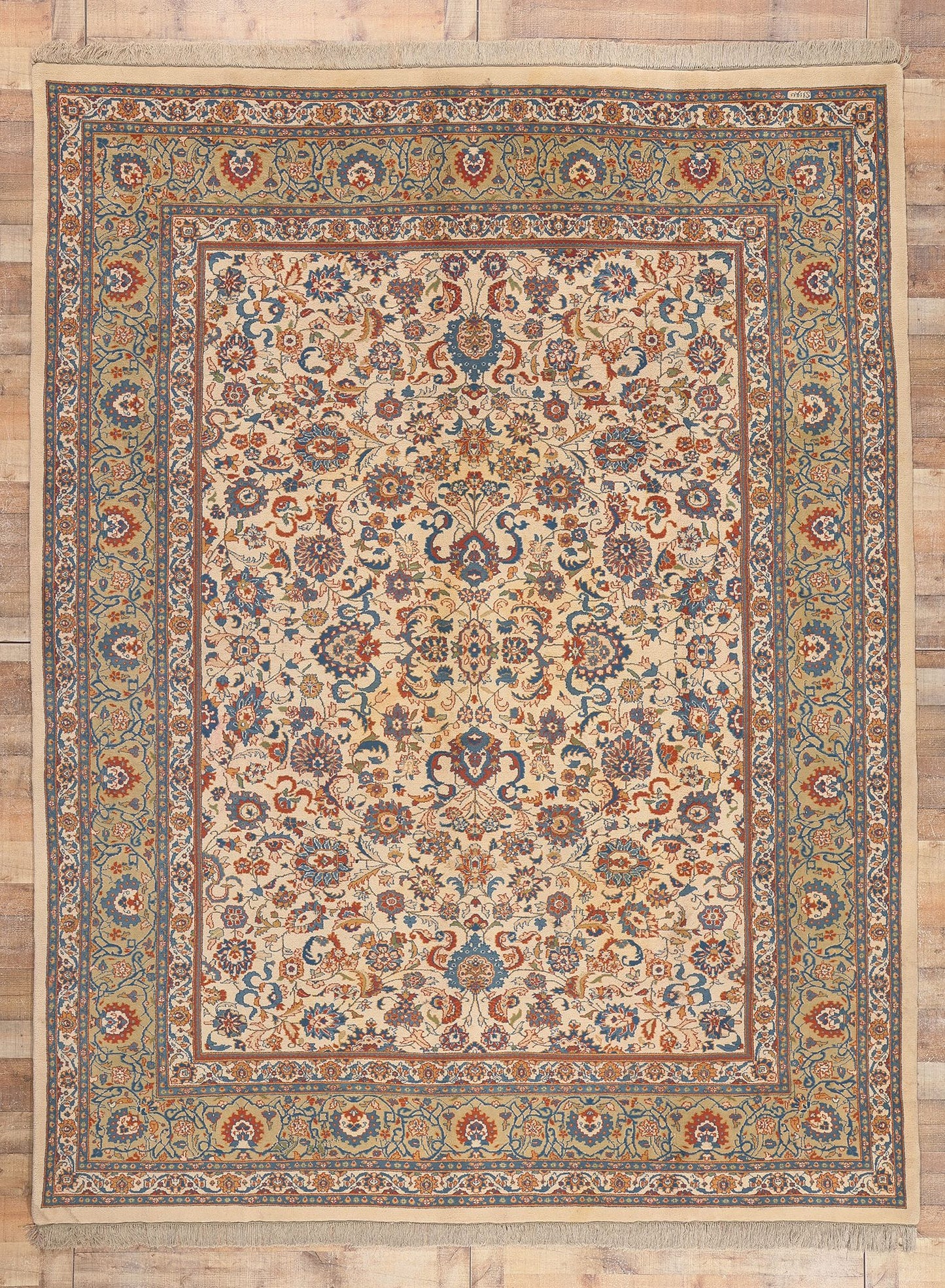 9 x 12 Vintage Indian Tabriz Rug 70265