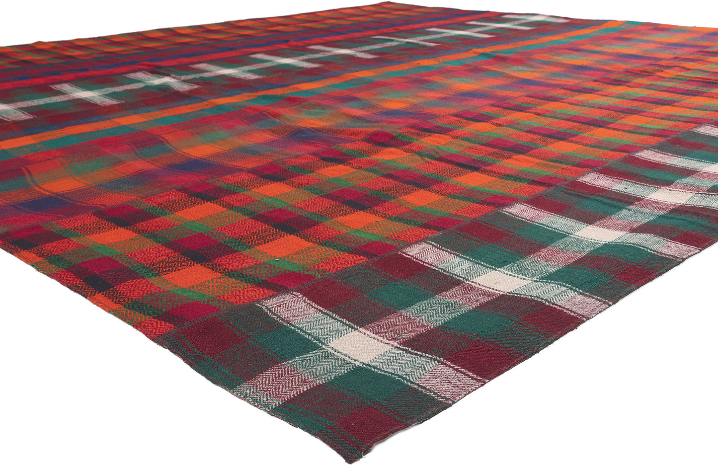 11 x 12 Vintage Tartan Plaid Rug 60804