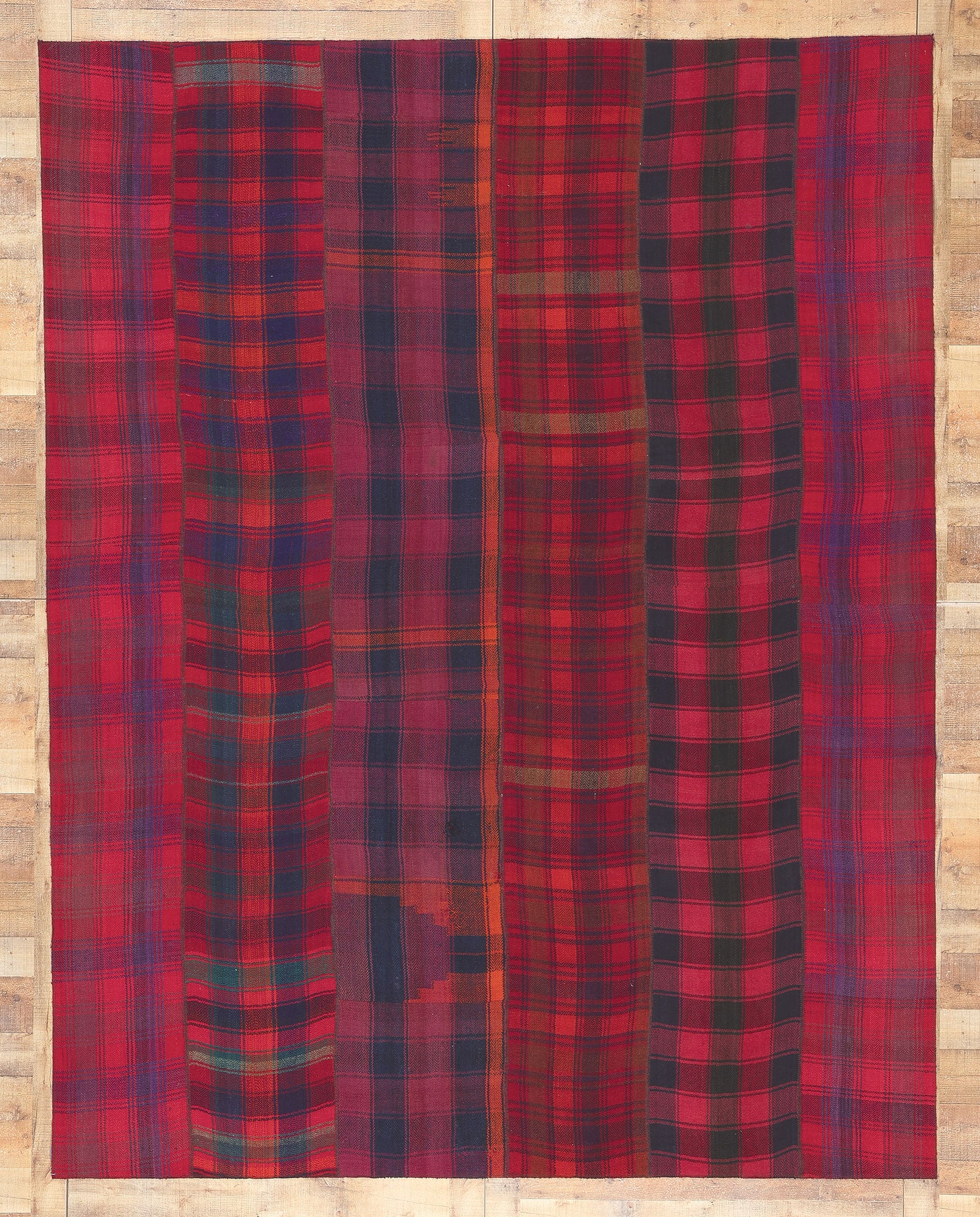 8 x 12 Vintage Tartan Plaid Rug 60791