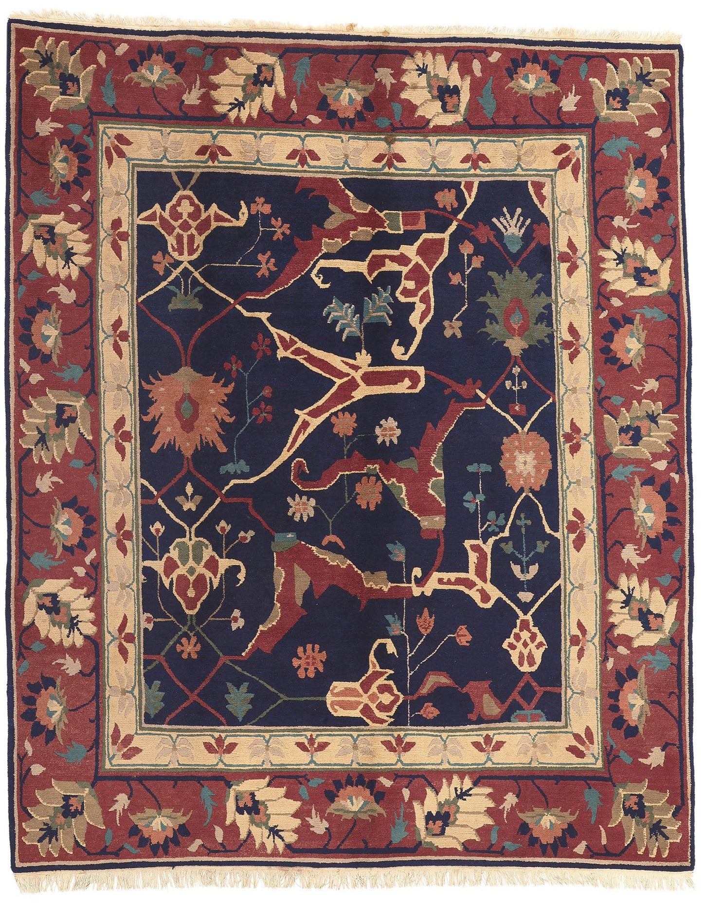 8 x 10 Vintage Tibetan Bijar Rug 77262