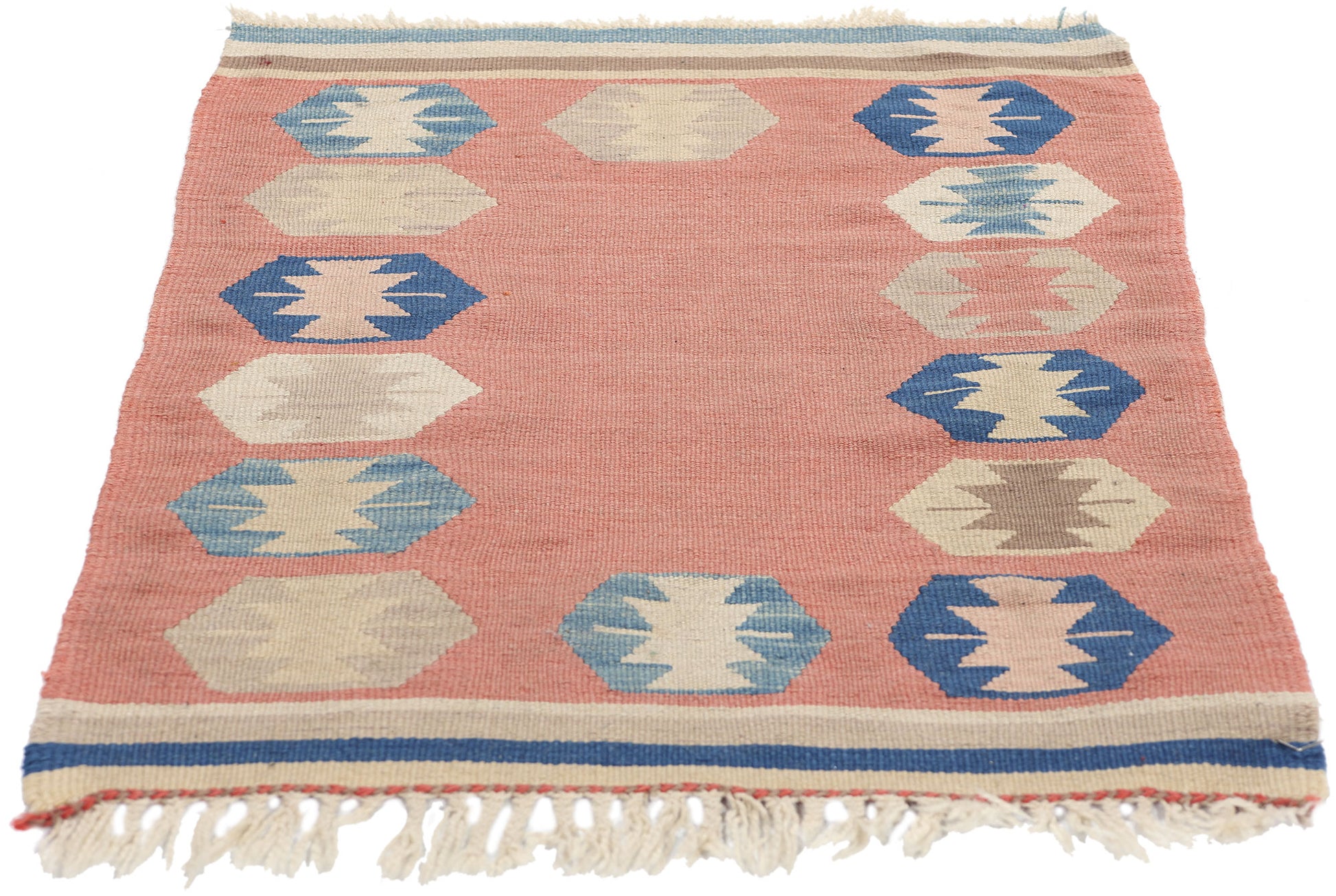 1 x 2 Vintage Persian Shiraz Kilim Rug 78804