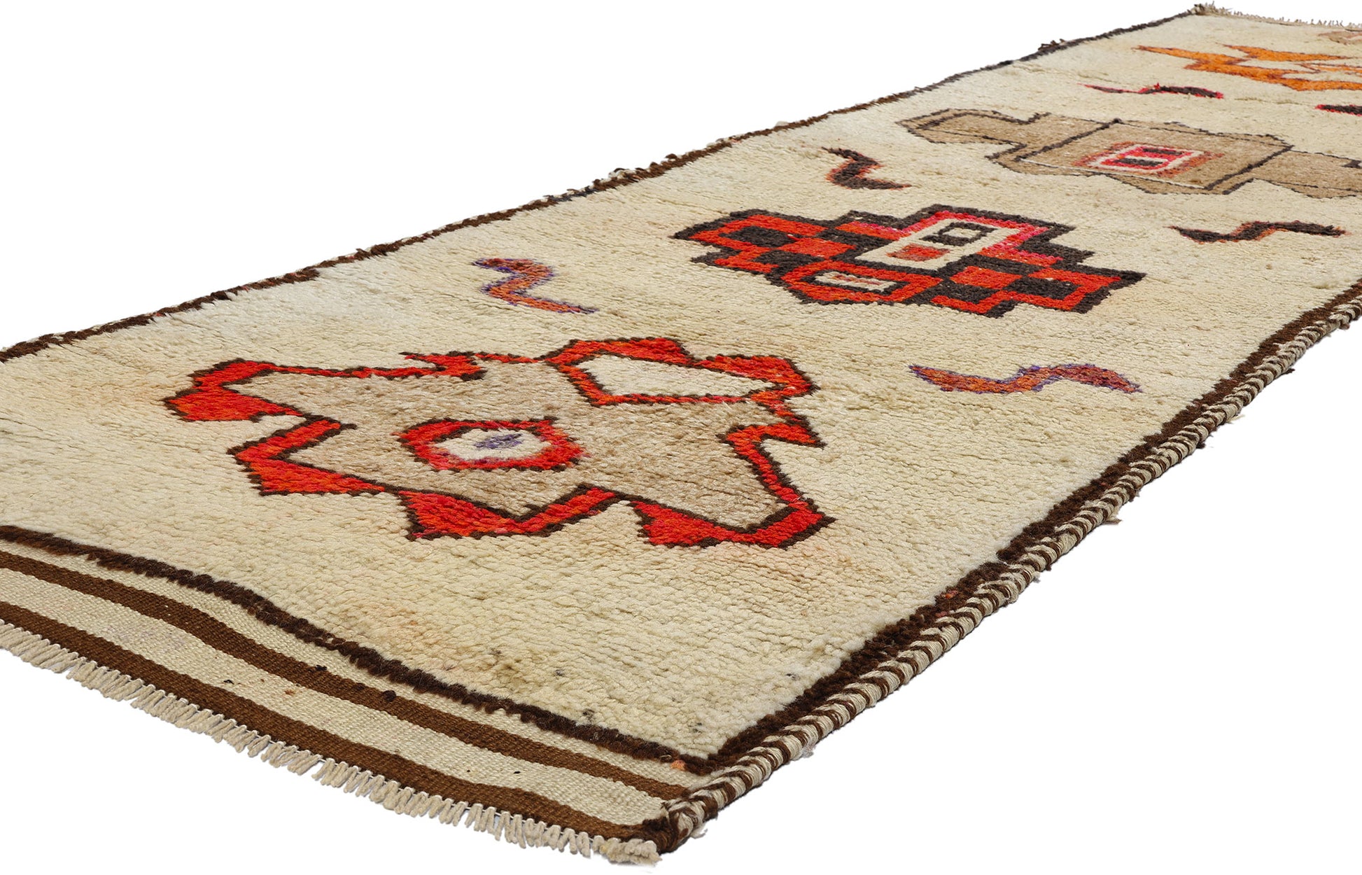 3 x 11 Vintage Tribal Kurdish Rug 53902