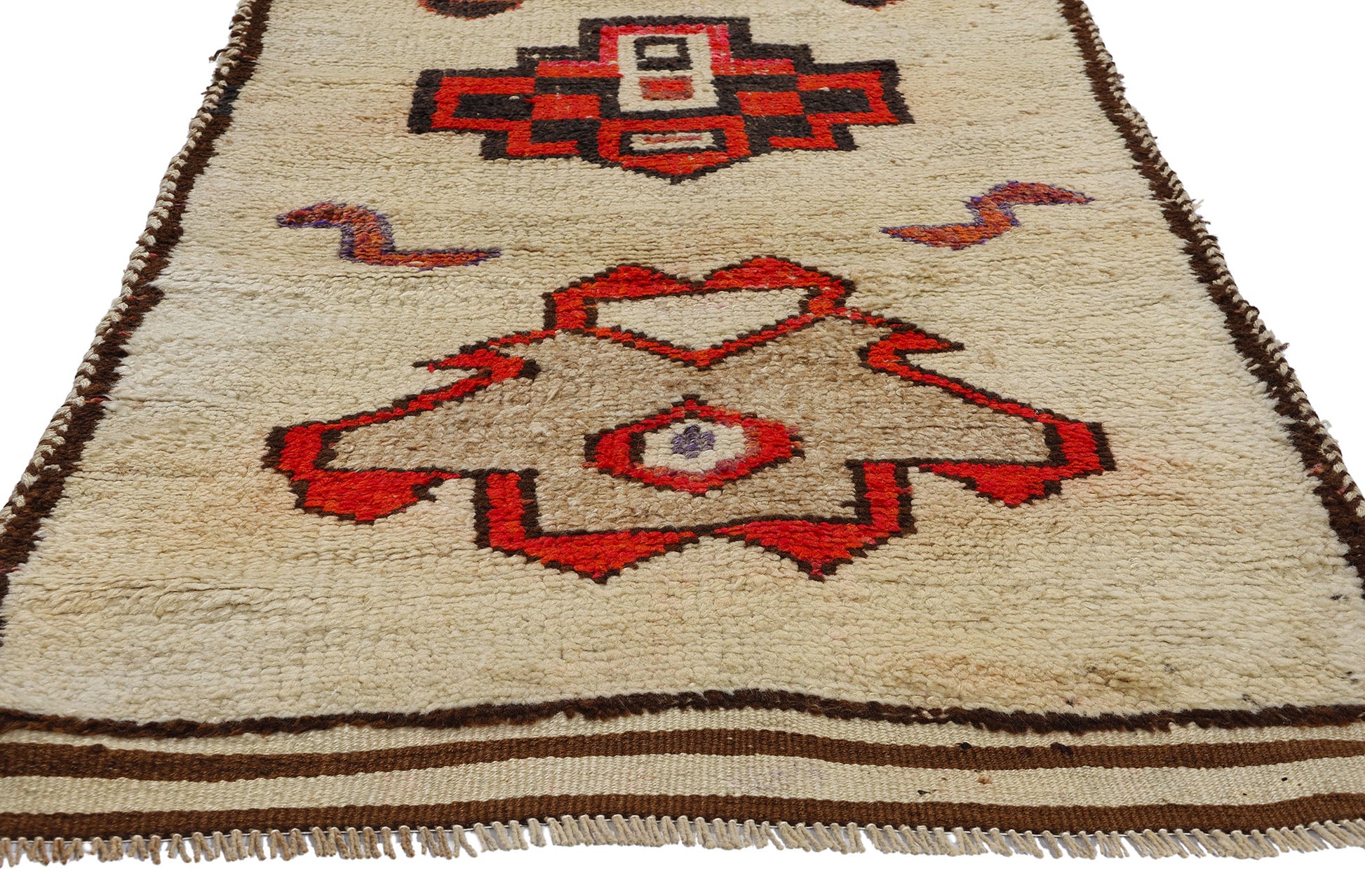 3 x 11 Vintage Tribal Kurdish Rug 53902
