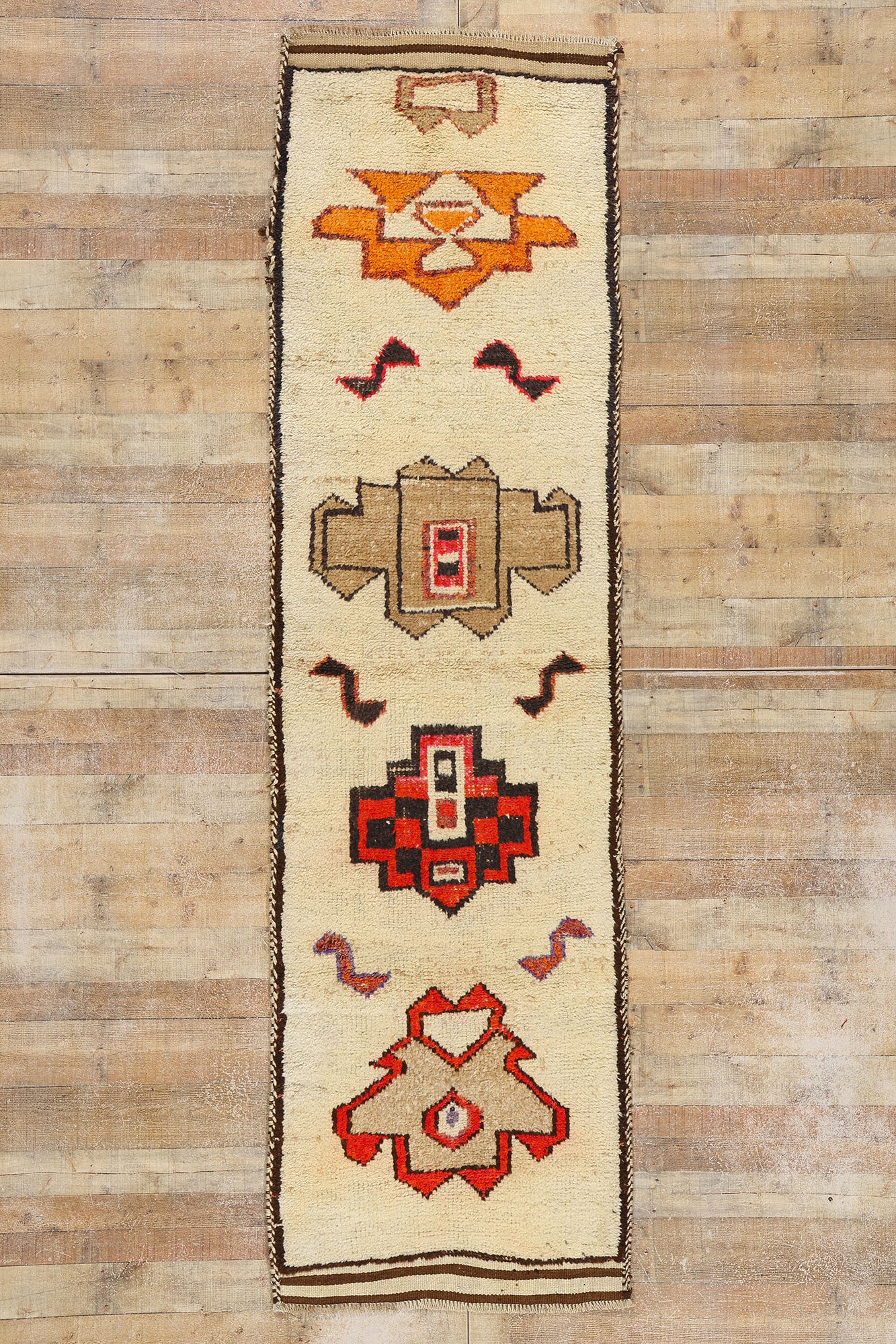 3 x 11 Vintage Tribal Kurdish Rug 53902