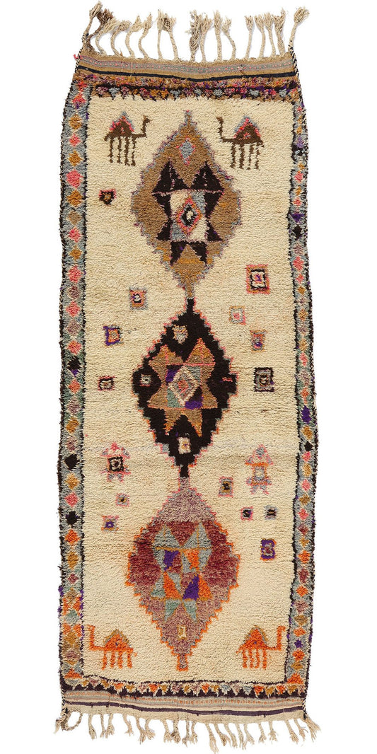 4 x 10 Vintage Tribal Kurdish Rug 53903