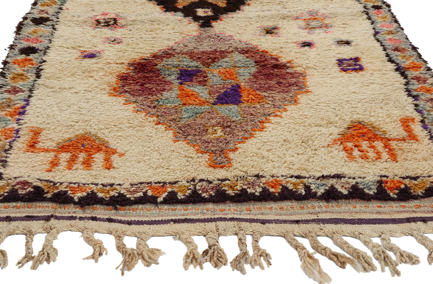 4 x 10 Vintage Tribal Kurdish Rug 53903