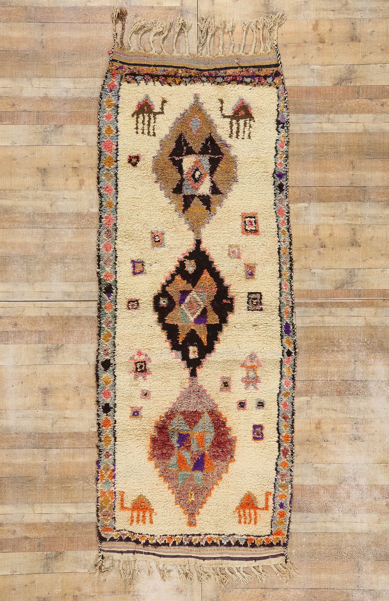 4 x 10 Vintage Tribal Kurdish Rug 53903