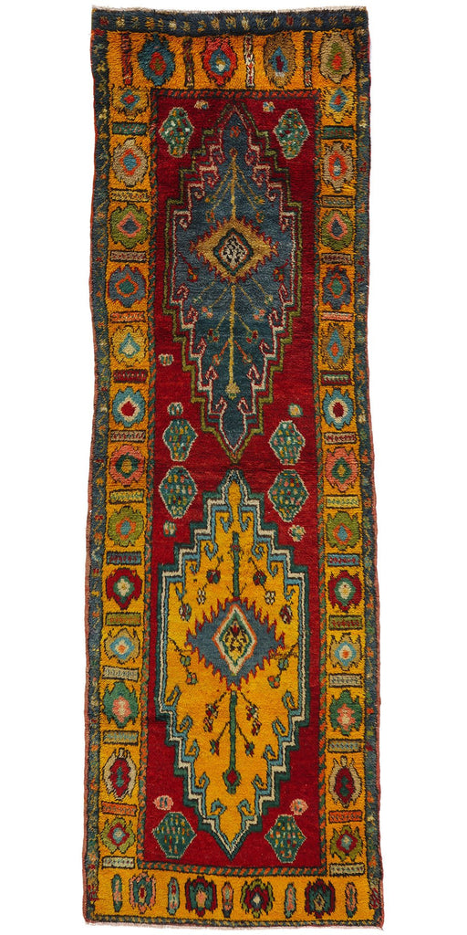 4 x 11 Vintage Tribal Kurdish Rug 53904