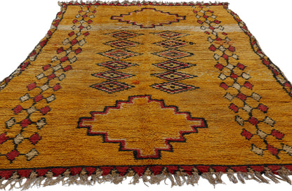 4 x 8 Vintage Orange Boujad Moroccan Rug 21815