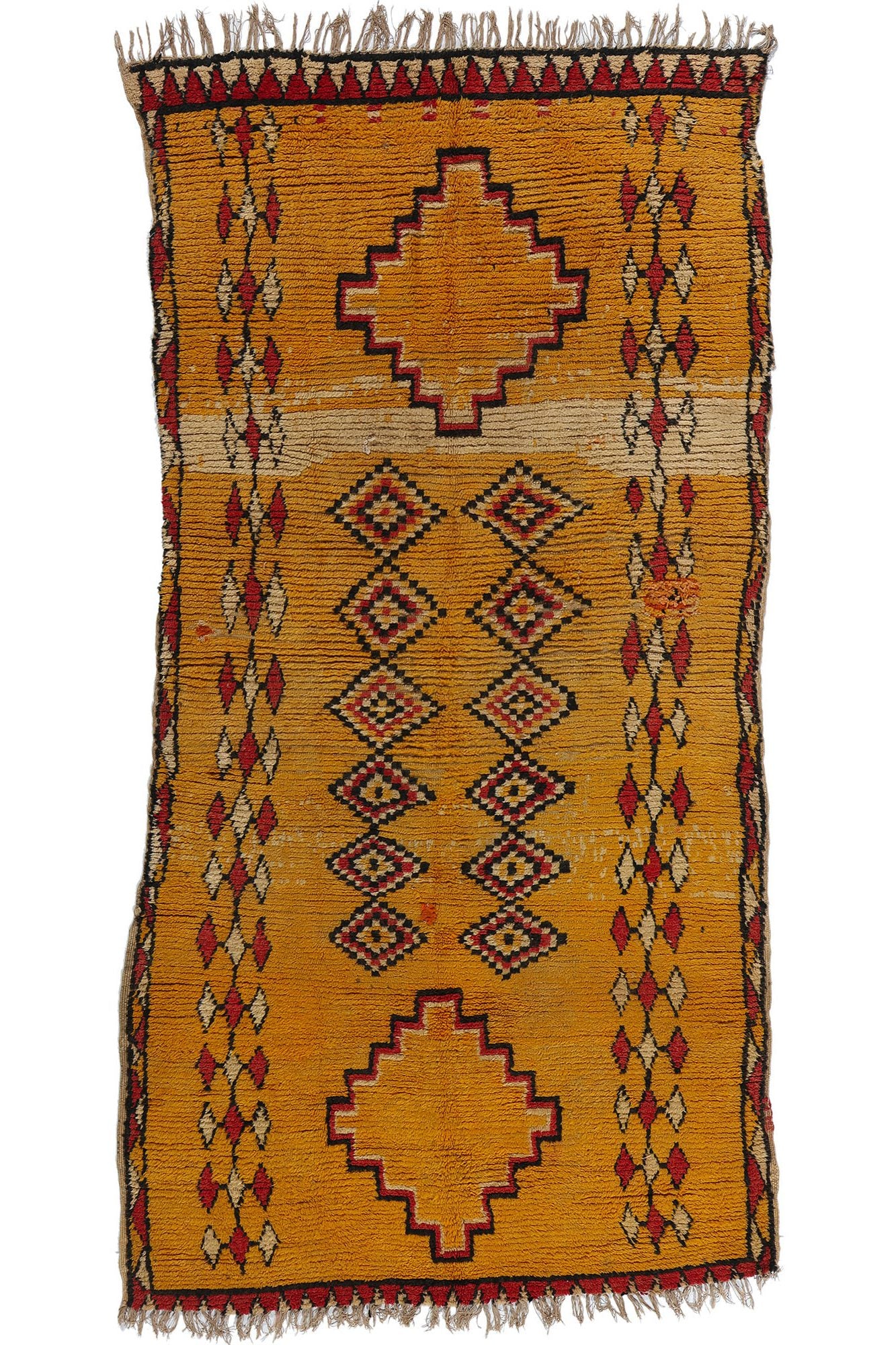 4 x 8 Vintage Orange Boujad Moroccan Rug 21815
